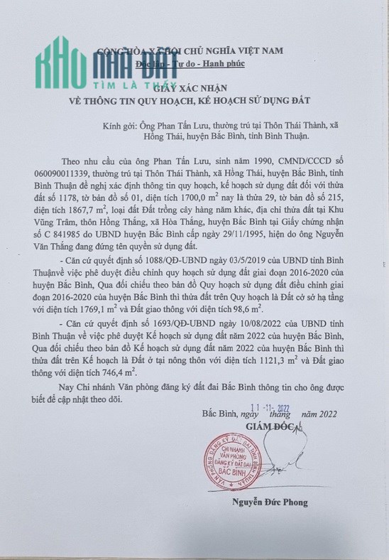 Đầu năm khai trương tôi cần bán lô đất tại Vũng Tràm - Thôn Hồng Thắng  - Xã Hòa Thắng  - Huyện Bắc