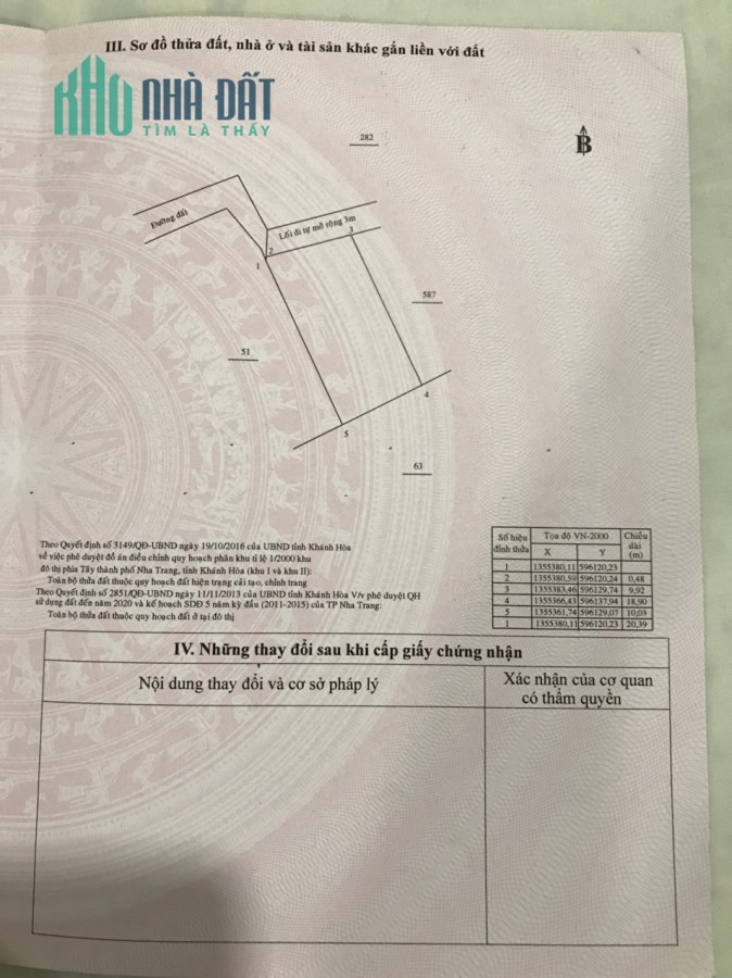 Bán 199m2 đất đẹp thổ cư Vĩnh Trung với giá rẻ 11 triệu/m2. Cách TTTP Nha Trang 6km. LH 0833528383