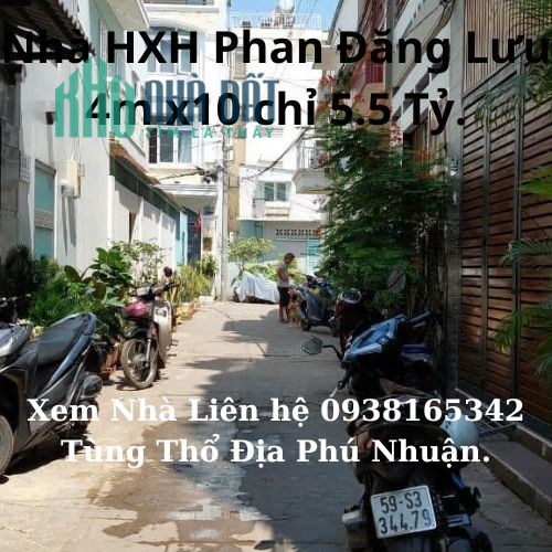 Bán Nhà HXH  Phan Đăng Lưu Phú Nhuận 40m2 Ngang 4m 3PN Chỉ 5.5 Tỷ.