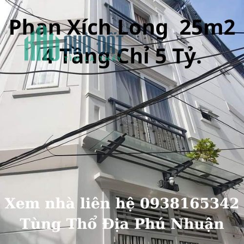 Bán Nhà Hẻm Phan Xích Long 25m2 4 Tầng Chỉ 5 tỷ P3 Phú Nhuận.