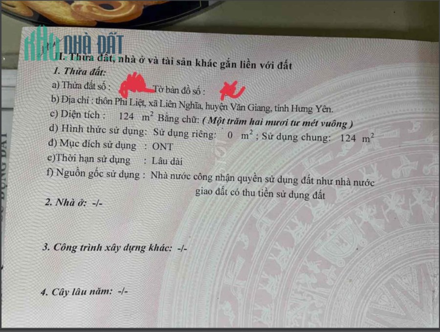 CHÍNH CHỦ VCK EM CẦN BÁN NHANH LÔ ĐẤT ĐẸP LIÊN NGHĨA - VĂN GIANG -HƯNG YÊN