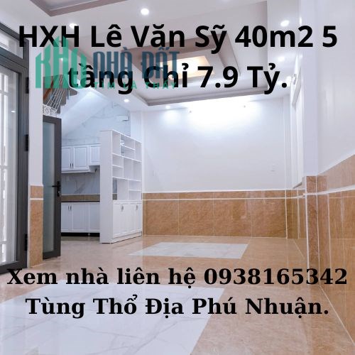 Bán Nhà HXH  Lê Văn Sỹ Phú Nhuận 40m2 5 tầng CHỉ 7.9 tỷ.