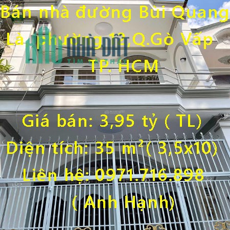 Bán nhà đường Bùi Quang Là, phường 12, quận Gò Vấp, TP. HCM